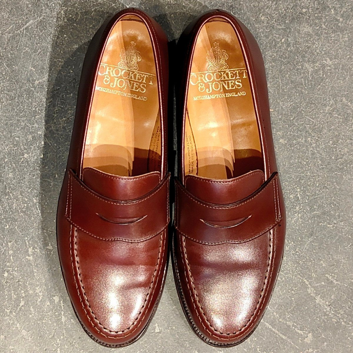 使用数回【Crockett&Jones】クロケット&ジョーンズ ボストン2 ローファー カーフ ダークブラウン サイズUK5.5E 376ラスト 参考定価￥127,600-