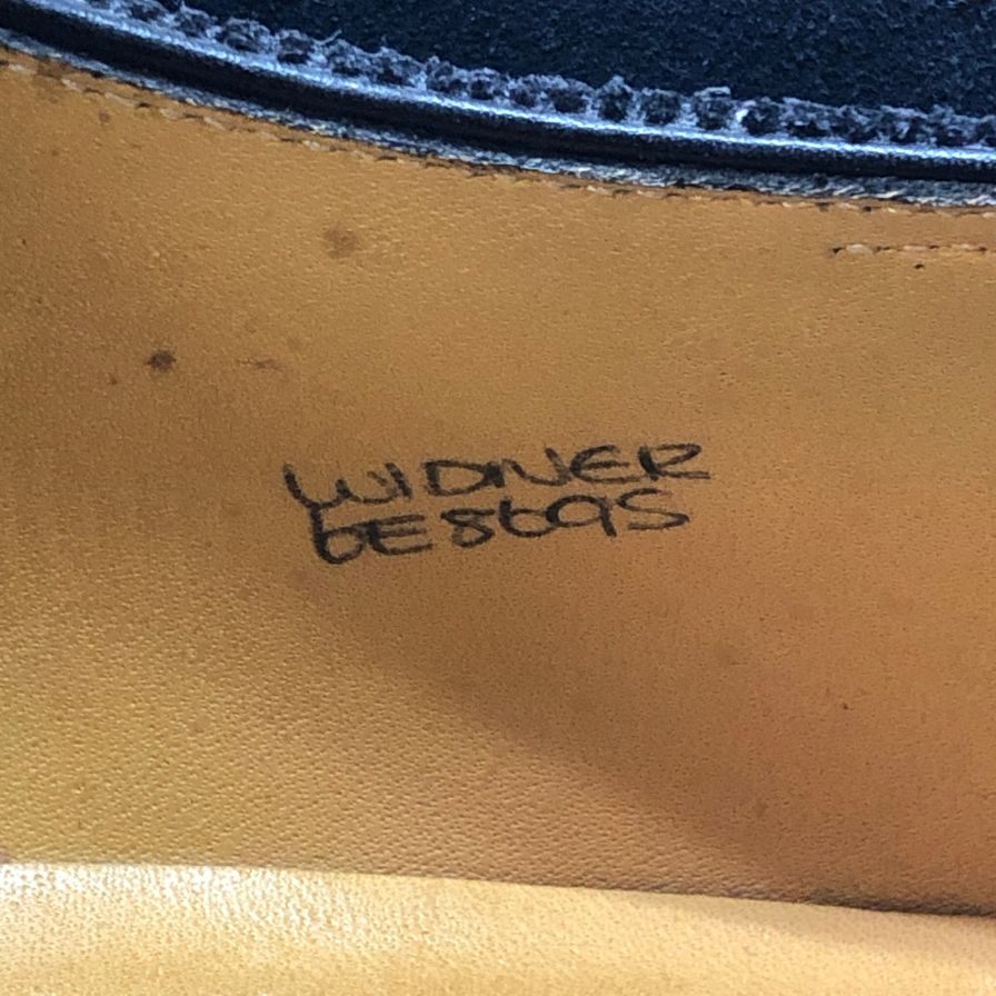 【JOHN LOBB】ジョンロブ ウィドナー  内羽根 スウェード メンズ6E ネイビー