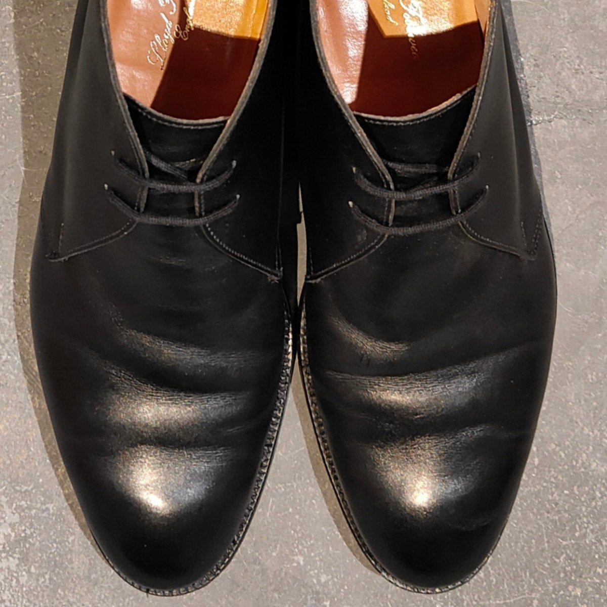 美品【Lloyd Footwear】ロイドフットウェア チャッカブーツ ブラック サイズUK7E