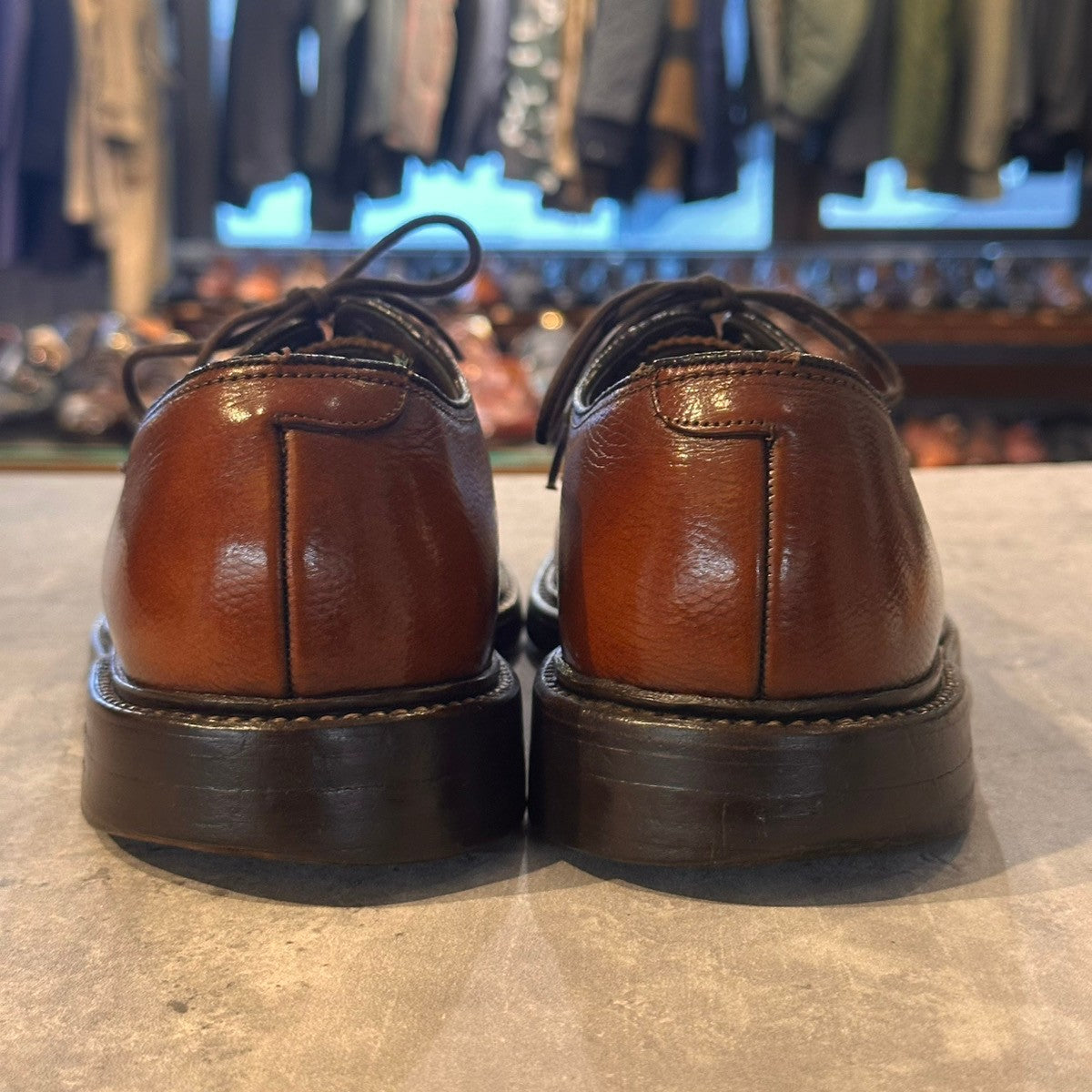 【FLORSHEIM】フローシャイム 656648 プレーントゥ グレインレザー ブラウン サイズUS10.5B