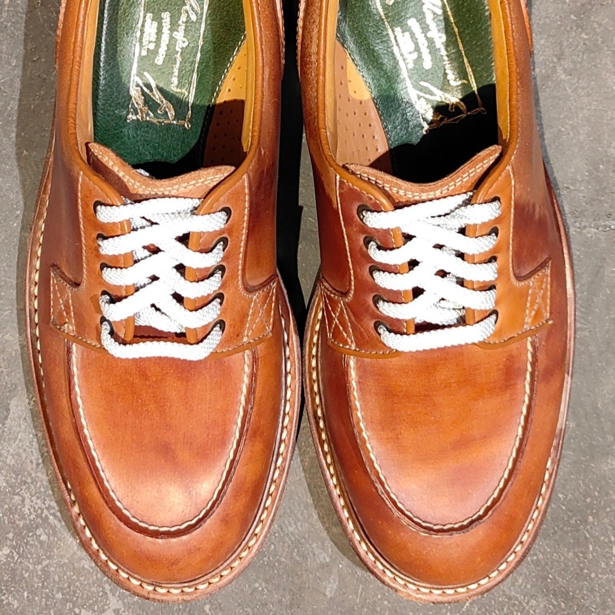 新品未使用【manufacturers standard】 マニュファクチャーズ ホリデーシューズ ホースバットリバース ブラウン サイズUK7.5