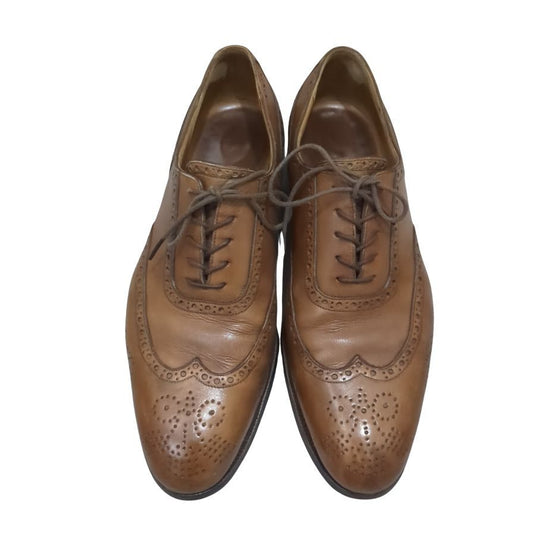 【SAINT CRISPIN'S】サンクリスピン レザーシューズ ウイングチップ 2324 カーフ ブラウン メンズ サイズUK7.5