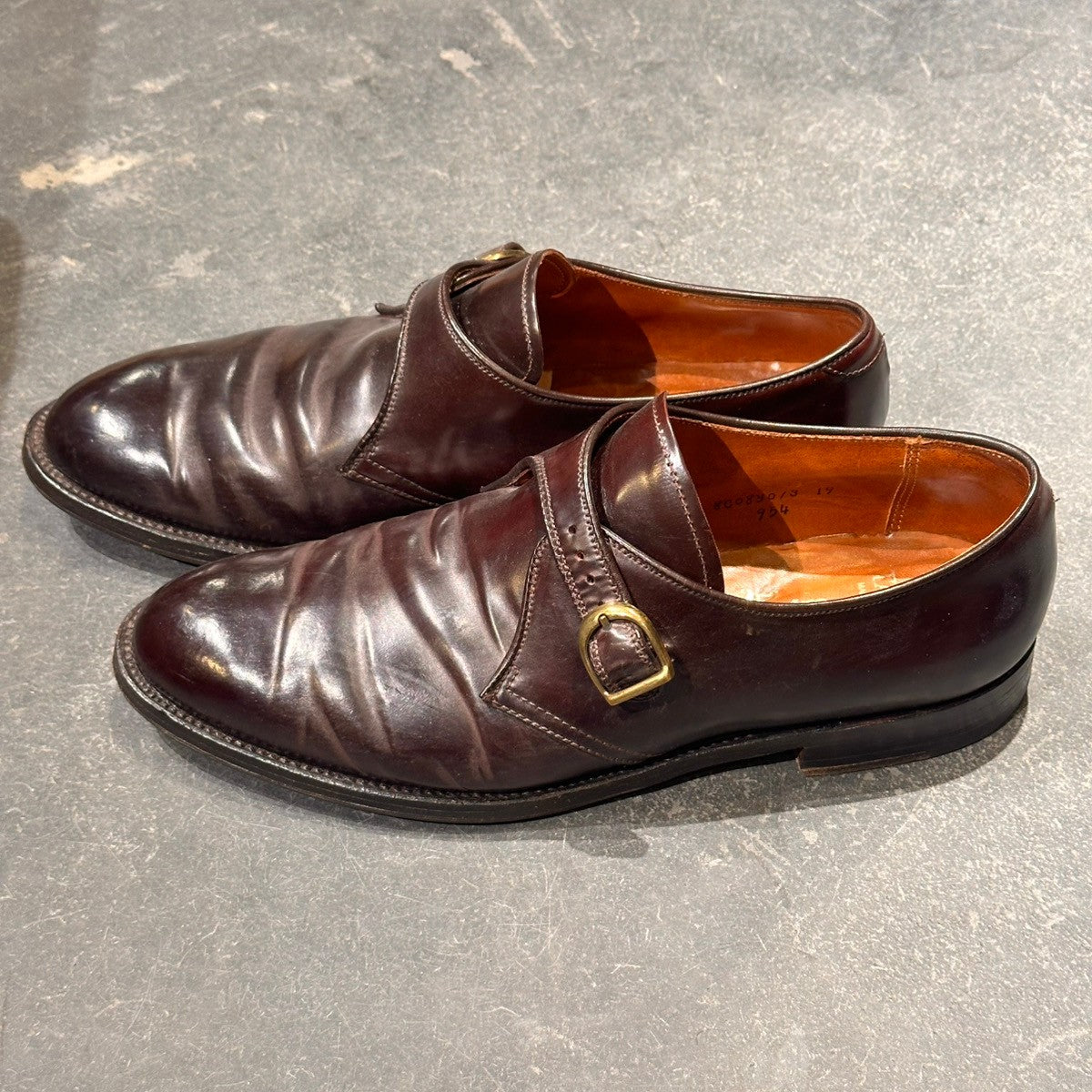 ALDEN】オールデン 954 シングルモンク コードバン ダークバーガンディ