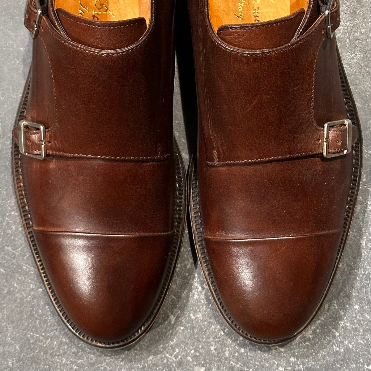 未使用品【Stefano Branchini】ステファノブランキーニ ST181 ダブルモンクストラップ カーフ ブラウン サイズ42