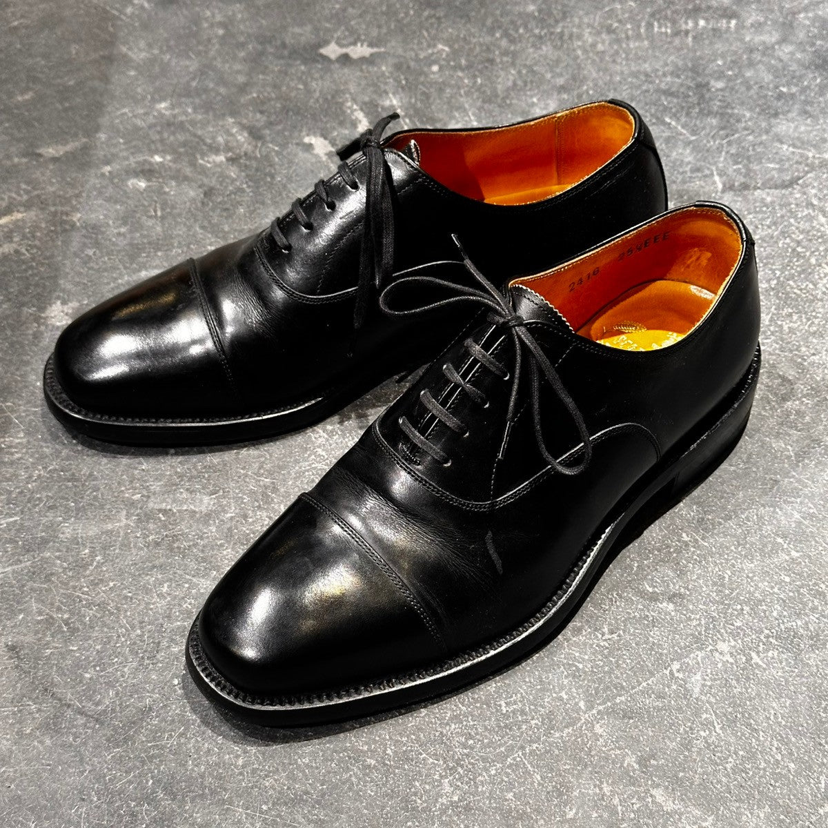 【SCOTCH GRAIN】スコッチグレイン 2416 ストレートチップ カーフ ブラック サイズ25.5EEE