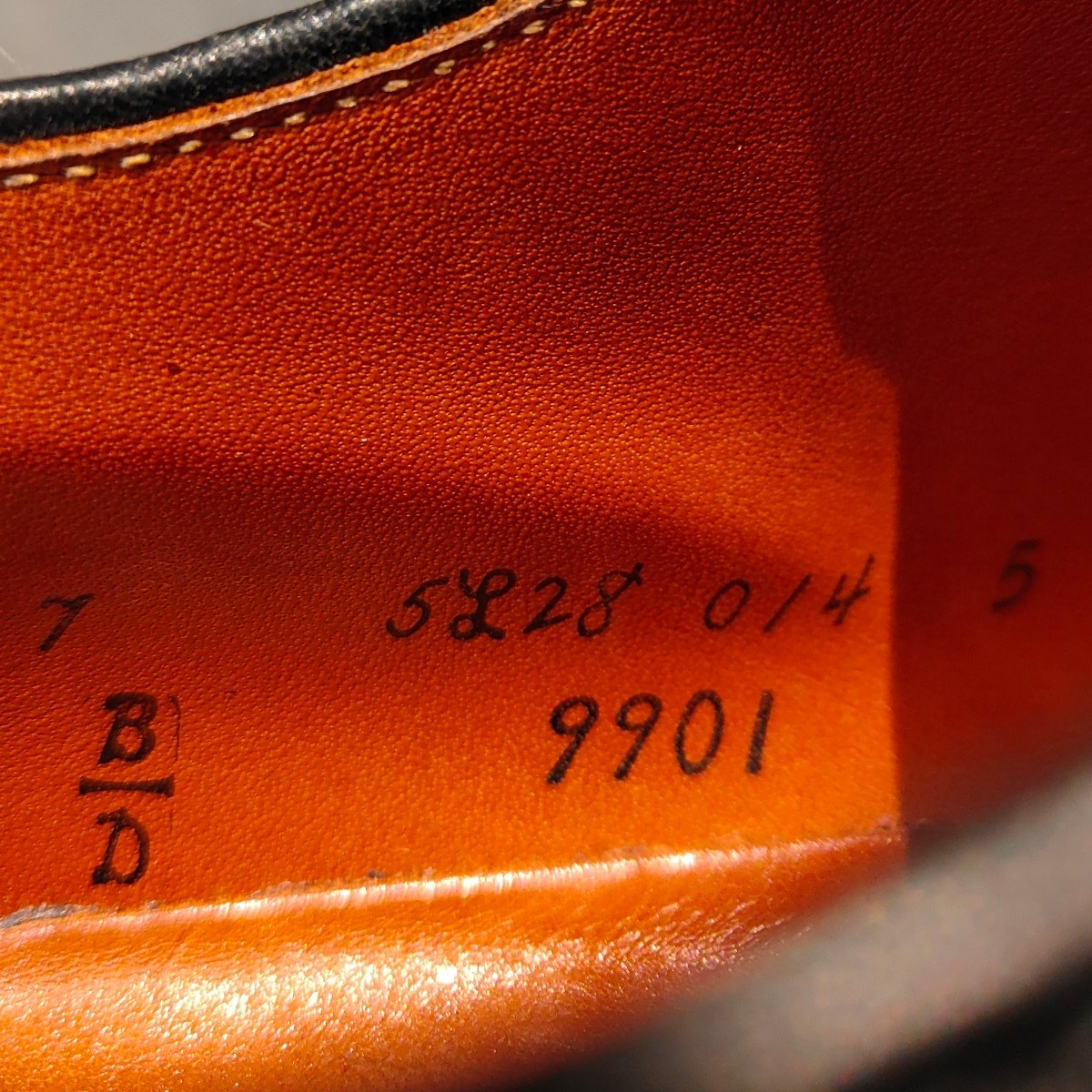 【ALDEN】オールデン 9901 プレーントゥ コードバン ブラック サイズ US7D バリーラスト 参考定価￥220,000-