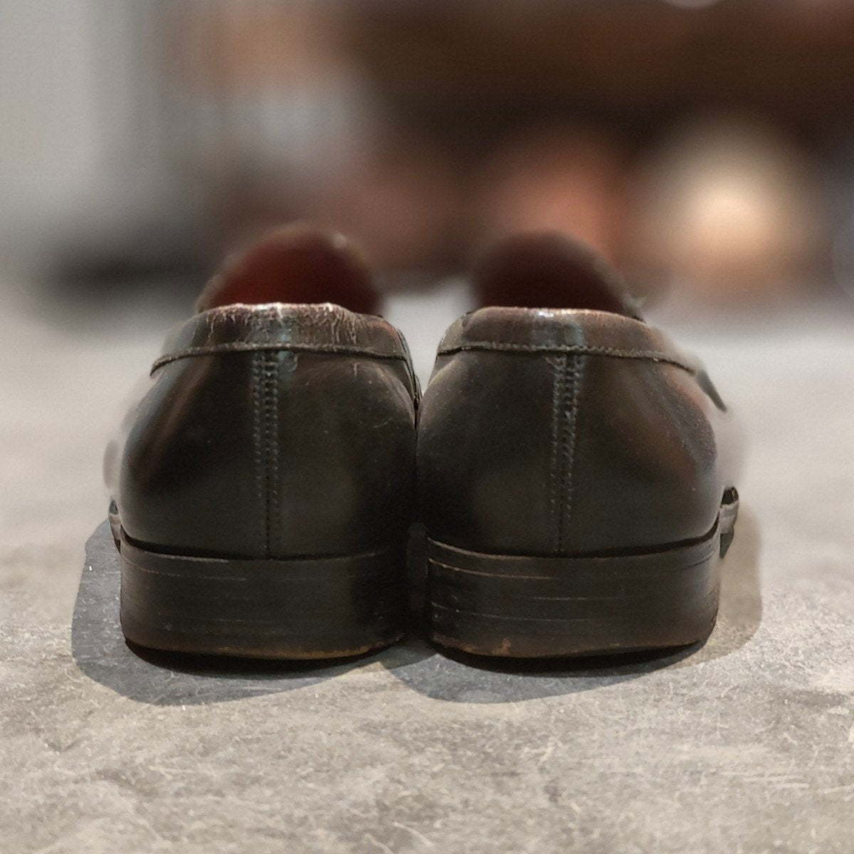 【J.M.WESTON】ジェイエムウエストン 180 シグニチャーローファー 旧旧旧ロゴ ボックスカーフ ブラック サイズ UK5D 41ラスト 参考定価￥165,000-