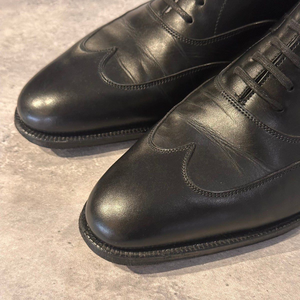 【JOHN LOBB】ジョンロブ ワーウィック ブラインドブローグ Sスタンプ(リジェクト品) カーフ ブラック サイズUK6D 7000ラスト