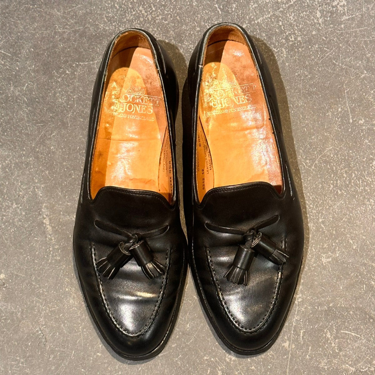【CROCKETT&JONES】クロケット&ジョーンズ キャベンディッシュ3 タッセルローファー カーフ ブラック サイズUK6.5E 375ラスト