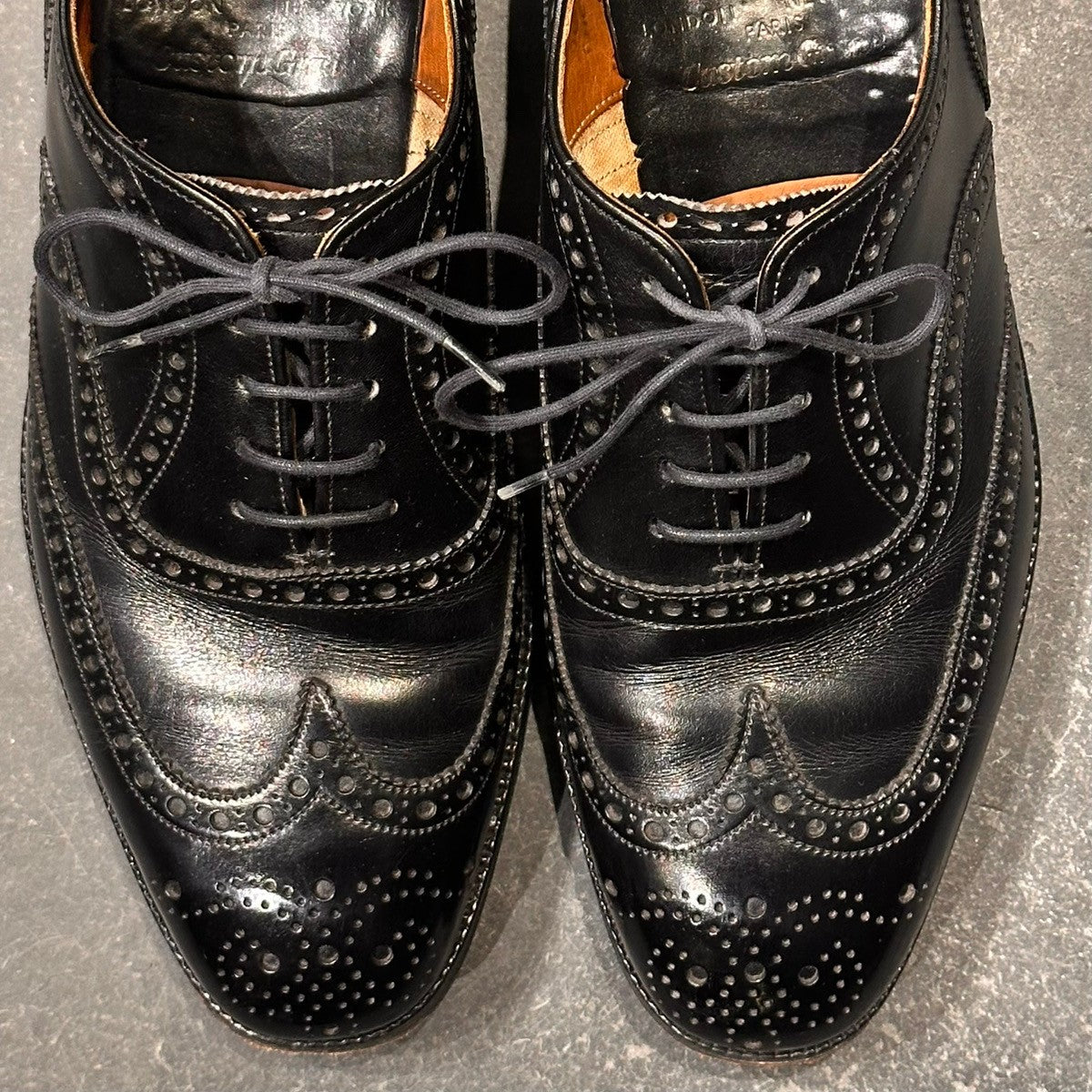 希少【Church's】チャーチ チェットウィンド 3都市 カーフ ブラック サイズUK55F 73ラスト