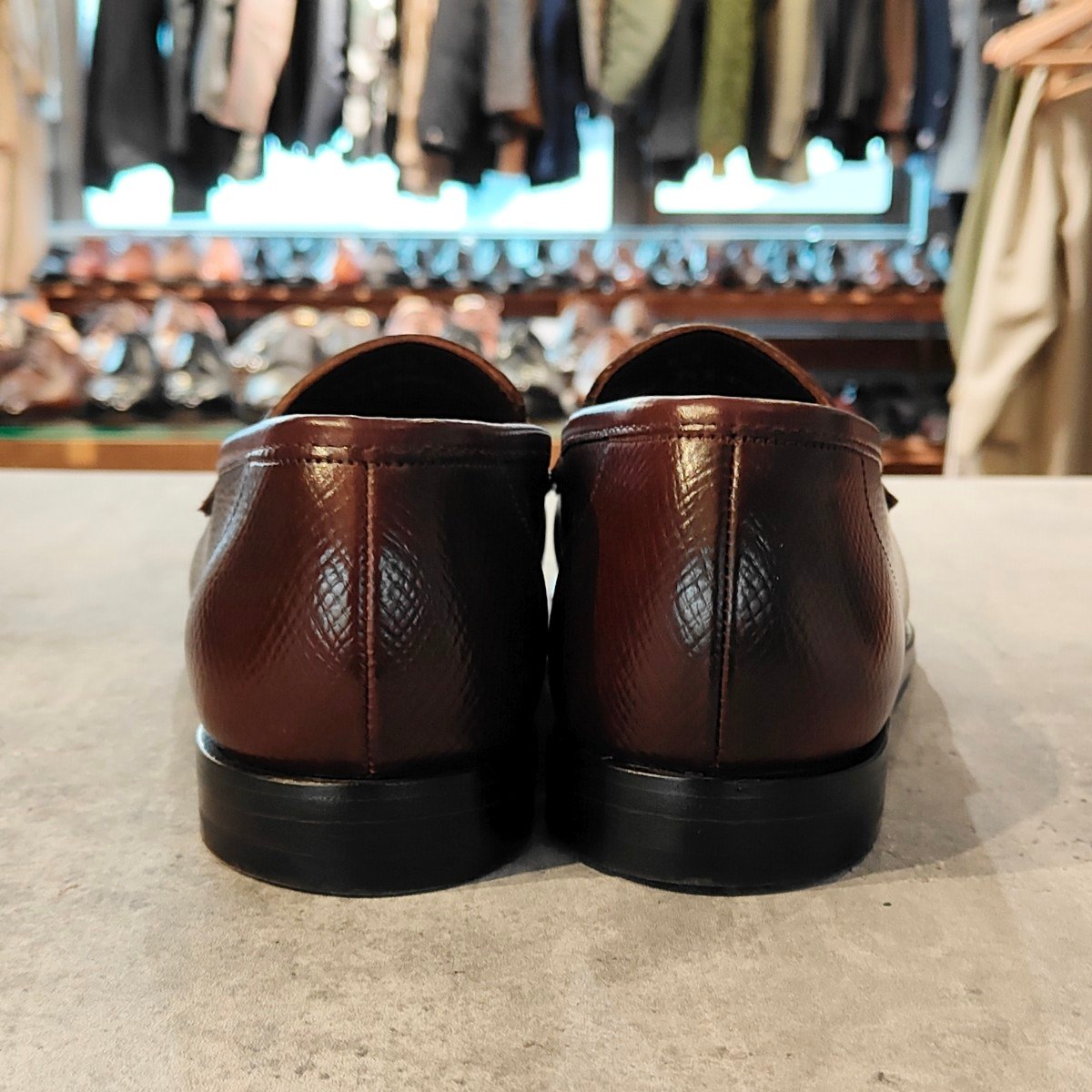 希少 試着程度【Crockett&Jones】クロケット&ジョーンズ  ハーバード2 コインローファー ハッチグレインコードバン バーガンディ サイズUK6E 376ラスト