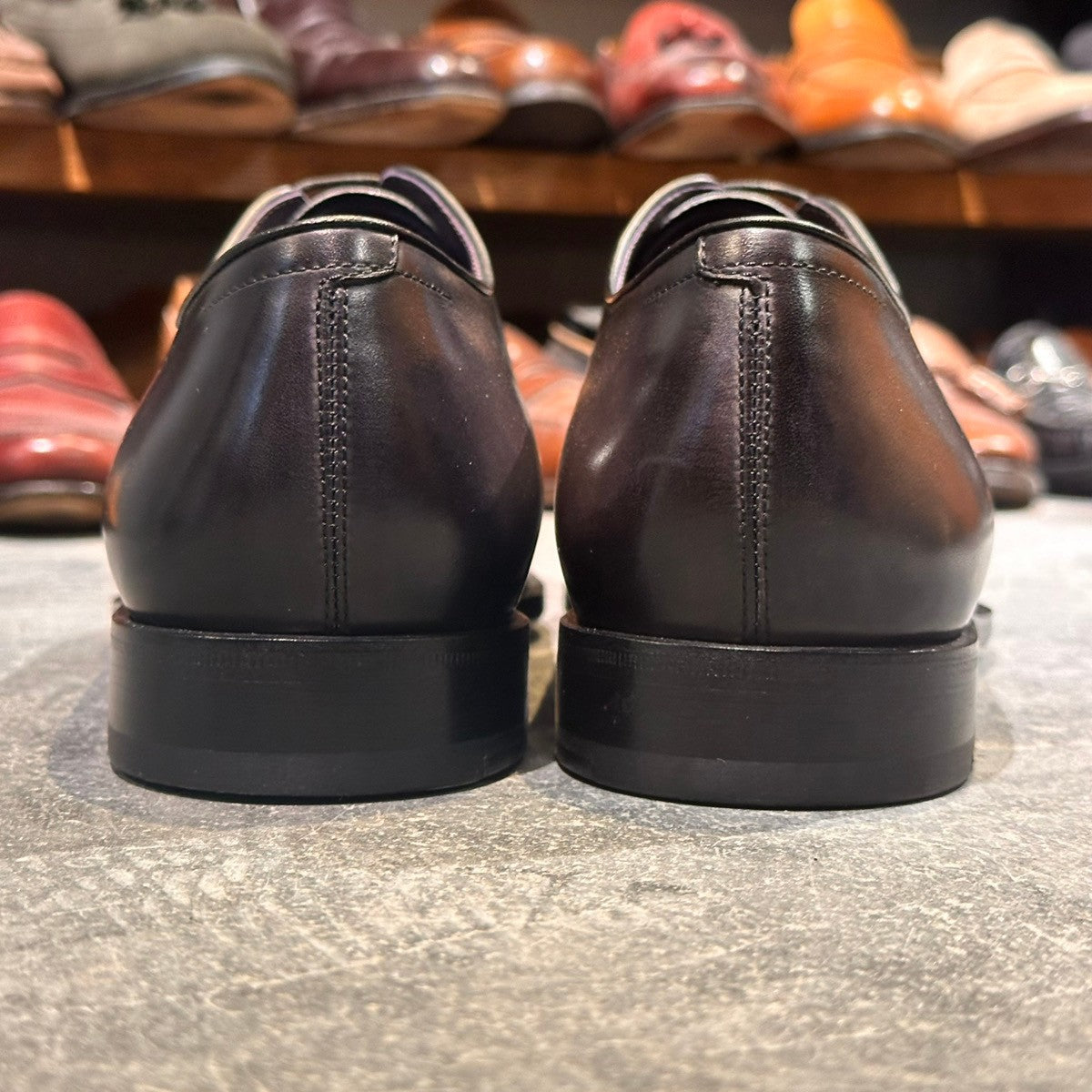 試着程度極美品【BERLUTI】ベルルッティ ホールカット アレッサンドロ グレーパティーヌ カーフ グレー サイズUK9.5
