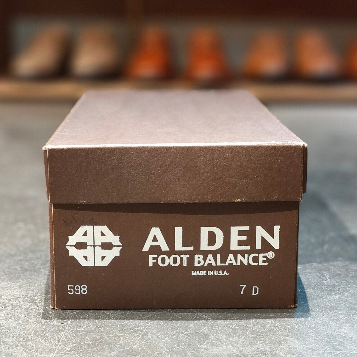 希少 新品未使用 【ALDEN】オールデン 598 旧ロゴ80年代 サドルシューズ グレインレザー バーガンディ サイズ US7D モディファイドラスト