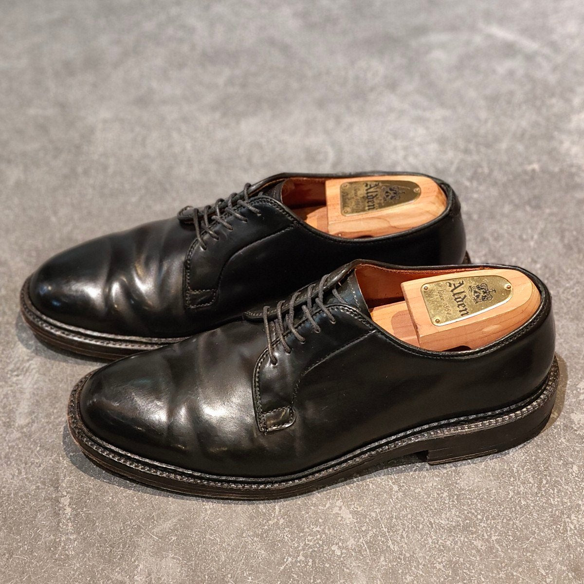 【ALDEN】オールデン 9901 プレーントゥ コードバン ブラック サイズ US7.5D バリーラスト 参考定価￥220,000-