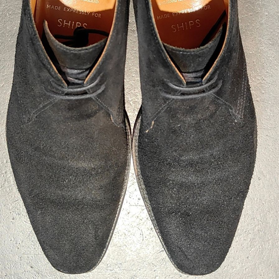 【CROCKETT＆JONES】クロケット＆ジョーンズ TETBURY チャッカブーツ スエード ブラック UK6E