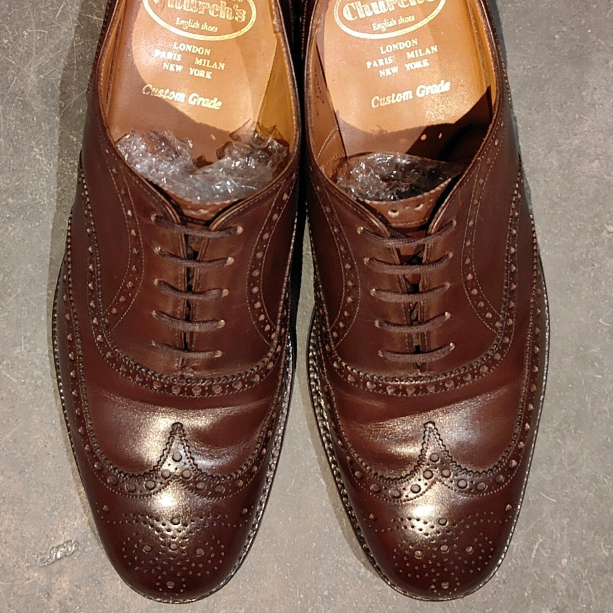 【Church's】チャーチ チェットウインド 4都市 ウイングチップ カーフ ブラウン サイズ UK85F 100ラスト 参考定価定価￥181,500-