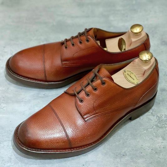 【EDWARD GREEN】エドワードグリーン ダンディー B品（ファクトリーショップ） キャップトゥダービー グレインレザー ブラウン サイズUK7.5F 58ラスト