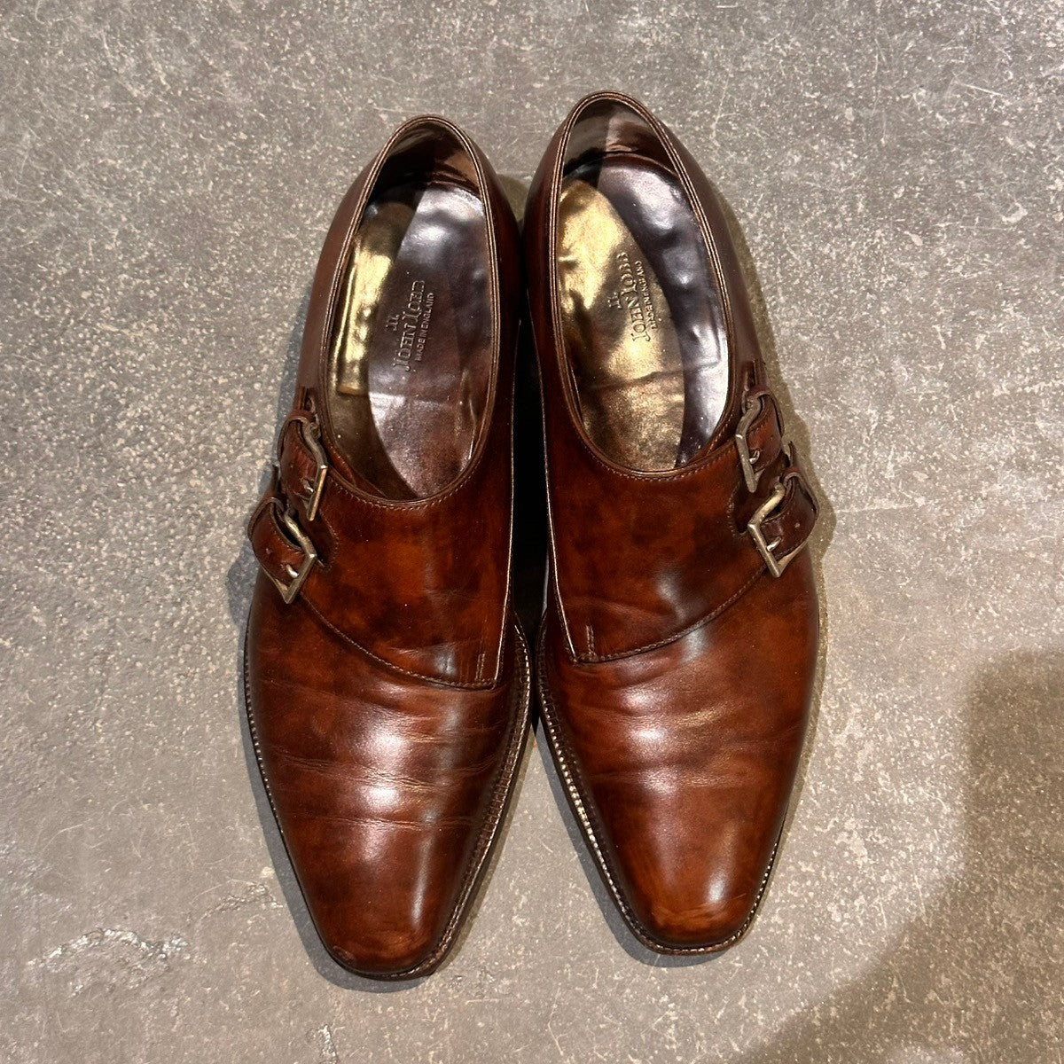 【JOHN LOBB】ジョンロブ チャペル ダブルモンク ミュージアムカーフ ダークブラウン サイズUK7D 8000ラスト
