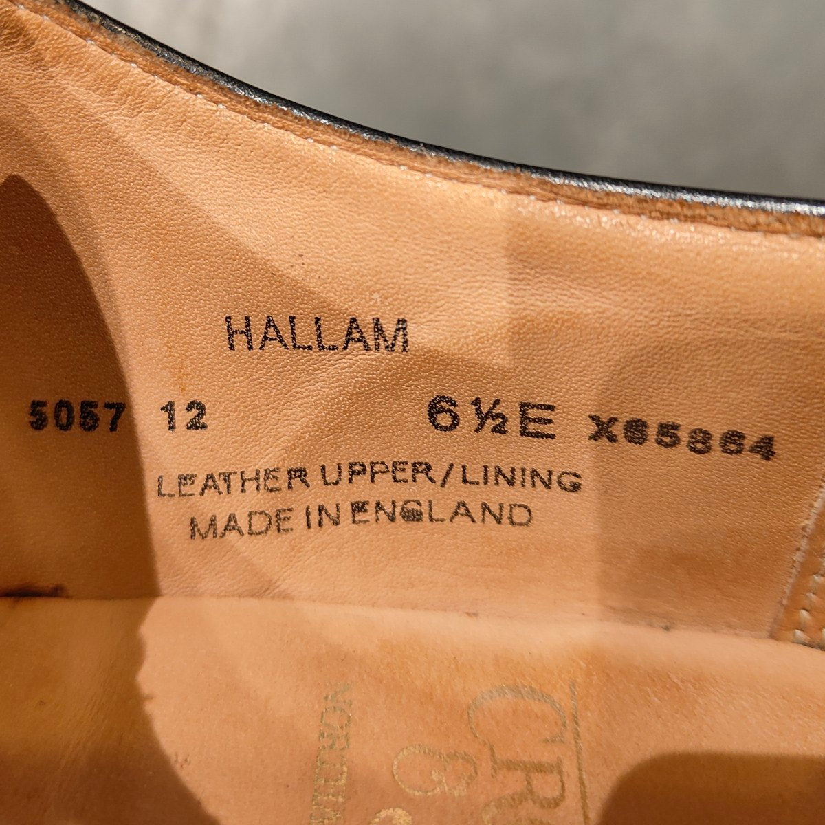 極美品 【CROCKETT & JONES】クロケット&ジョーンズ ハラム ストレートチップ カーフ ブラック サイズUK6.5E 348ラスト