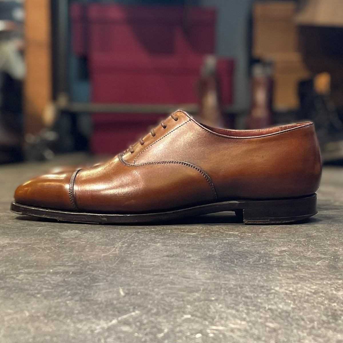 【CROCKETT&JONES】クロケット&ジョーンズ オードリー ストレートチップ カーフ ブラウン サイズ UK7E