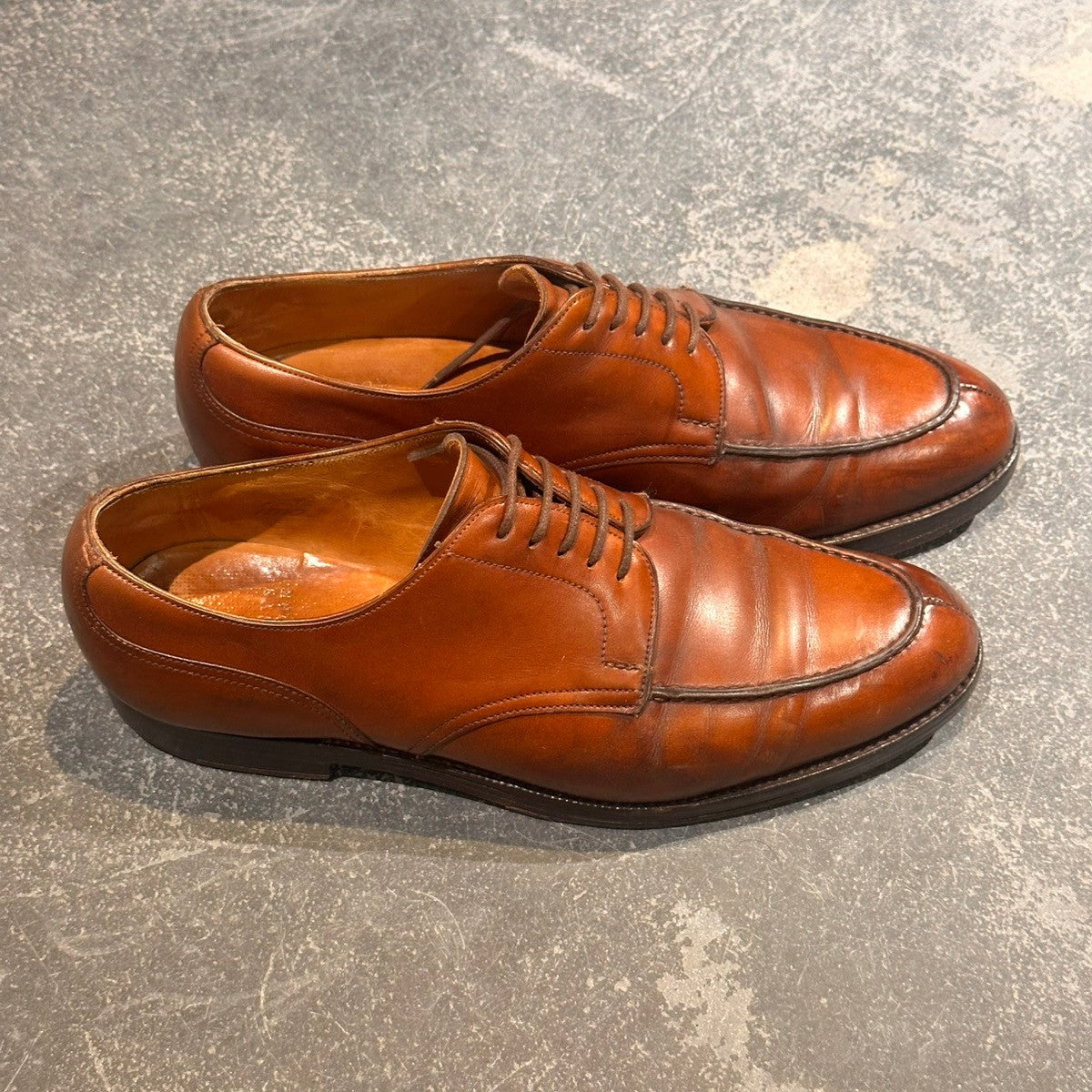 【BARNEYS NEW YORK】バーニーズニューヨーク 17110 エドワードグリーン製 Uチップ カーフ ブラウン サイズUK7 32ラスト