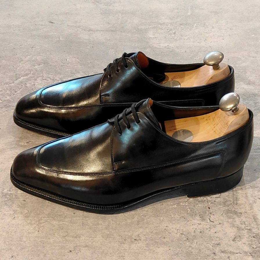 【JOHN LOBB】ジョンロブ レザーシューズ ウェルハム Uチップ カーフ 8000ラスト ブラック メンズ サイズUK6.5EE WELHAM