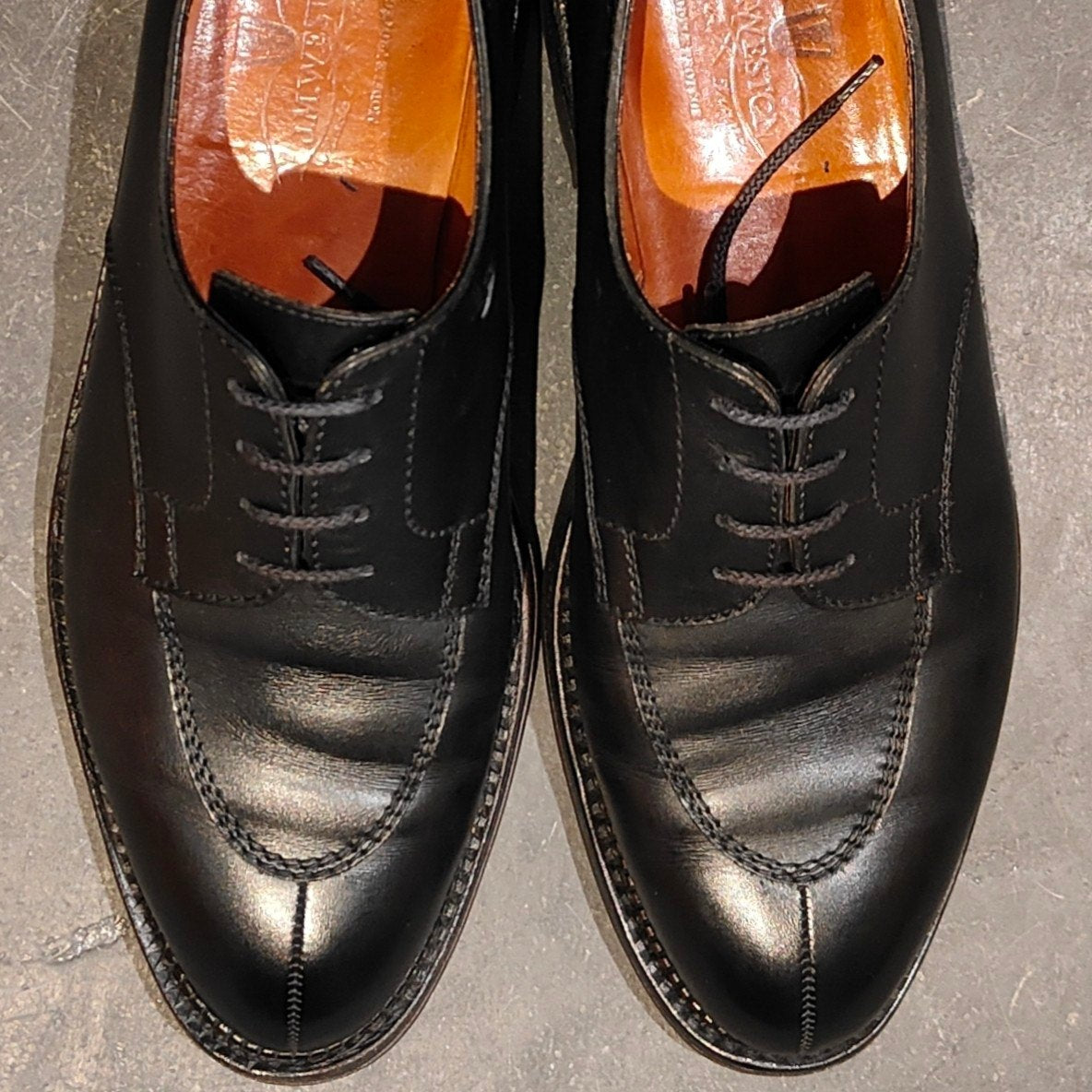 希少 【J.M.WESTON】ジェイエムウエストン 696 スプリットトゥダービー Uチップ ロシアンカーフ ブラック サイズ UK8Ｄ 23ラスト