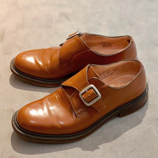 【Church´s】チャーチ ミードウェル 5都市 シングルモンク ポリッシュドバインダーカーフ サンダルウッドサイズUK80F 103ラスト