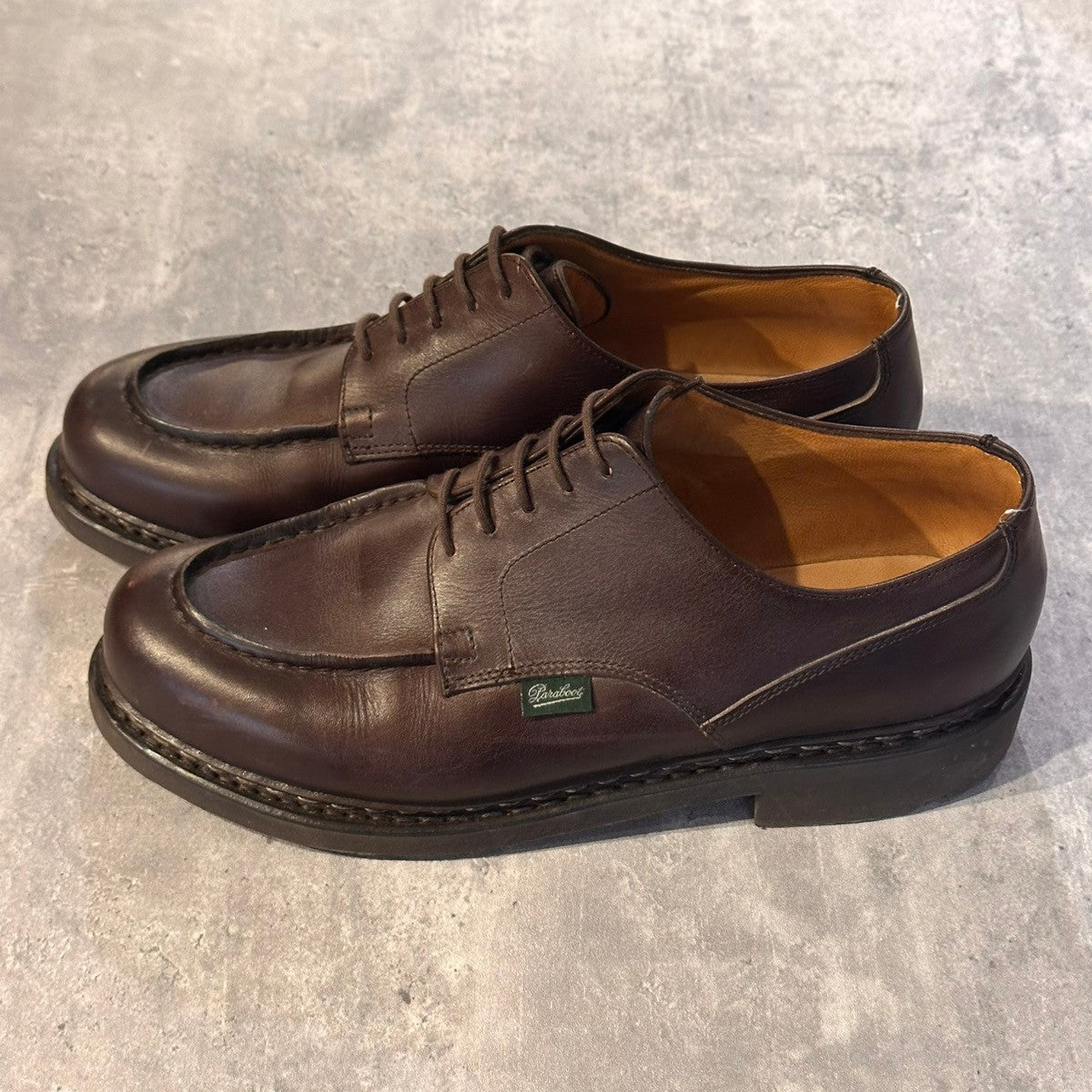 美品【Paraboot】パラブーツ シャンボ―ド Uチップ カーフ ブラウン サイズUK8.5