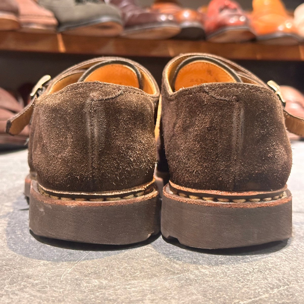 Paraboot】パラブーツ ウィリアム ダブルモンクストラップ スエード