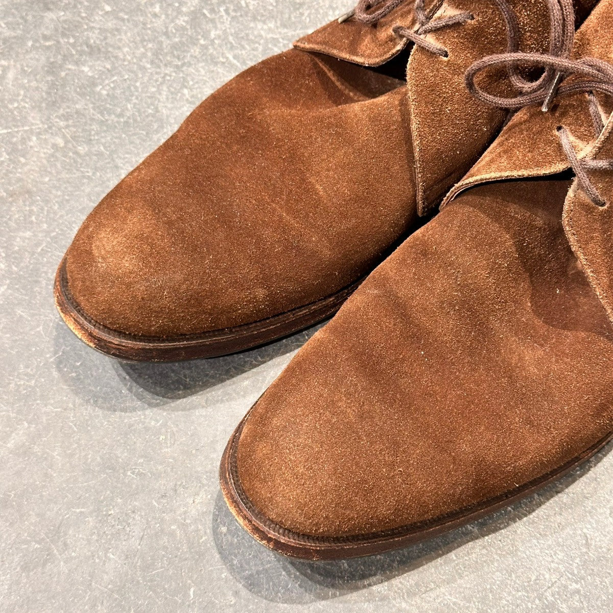 【CROCKETT&JONES】クロケット＆ジョーンズ チャッカ チャッカブーツ アンラインド スエード ブラウン サイズUK8D