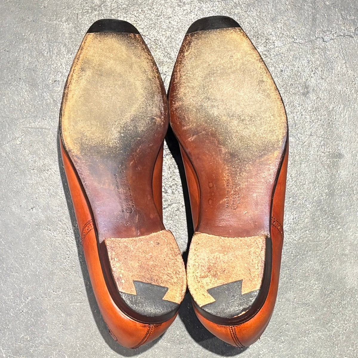 【Crockett&Jones】クロケット&ジョーンズ レザーシューズ アルビオン セミブローグ カーフ ブラウン サイズUK7.5E