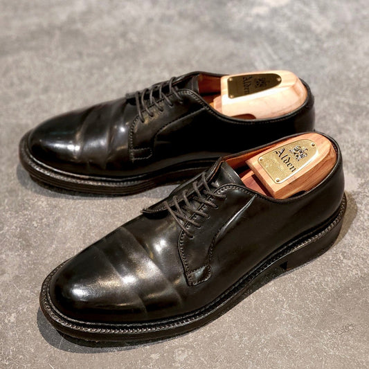【ALDEN】オールデン 9901 プレーントゥ コードバン ブラック サイズ US7D バリーラスト 参考定価￥220,000-