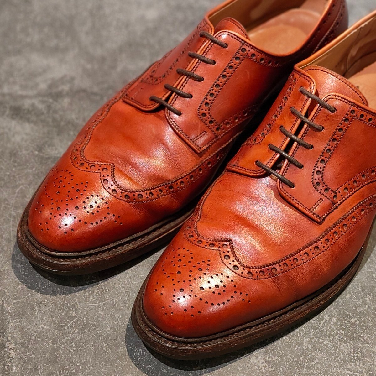 【Crockett & Jones】クロケット＆ジョーンズ ヘスウォール2 ウイングチップ カーフ ブラウン サイズUK8.E 377ラスト