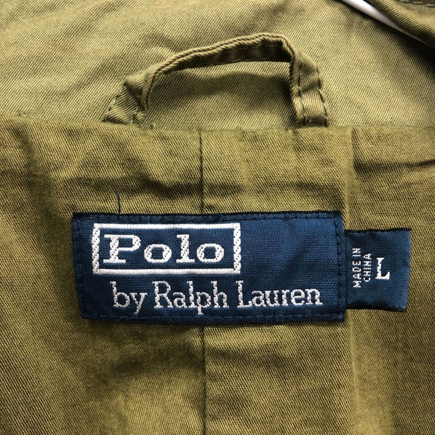 【Polo Ralph Lauren】ポロラルフローレン ハーフコート 90年代 オールド カーキ メンズ サイズL Polo Ralph Lauren