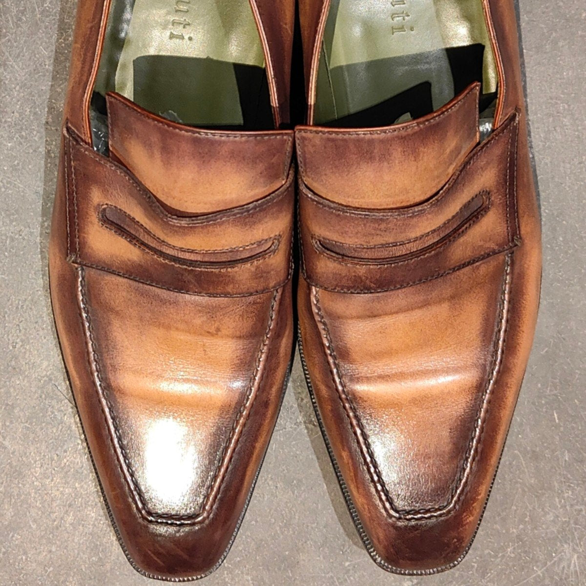 【BERLUTI】ベルルッティ 0129アンディ カーフ パティーヌ ブラウン サイズ UK8.5