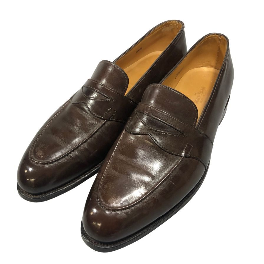 【JOHN LOBB】ジョンロブ ローファー フルストラップ フェンコート 4098ラスト レザー メンズ ブラウン サイズ6.5E
