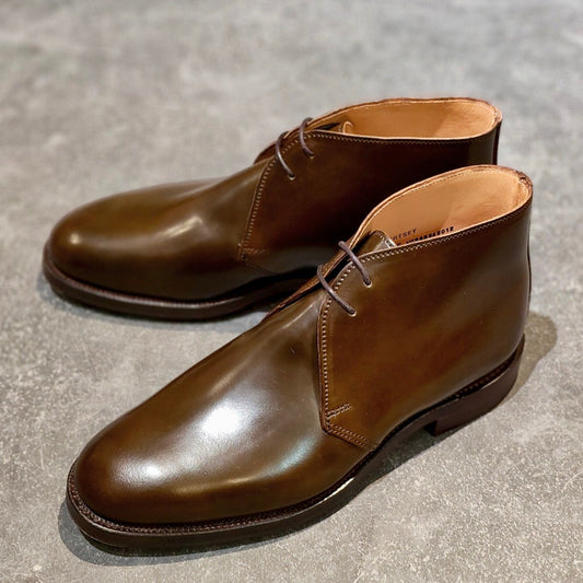 希少 新品未使用【CROCKETT&JONES】クロケット&ジョーンズ チャートシー チャッカブーツ コードバン ダークブラウン サイズUK7E 224ラスト