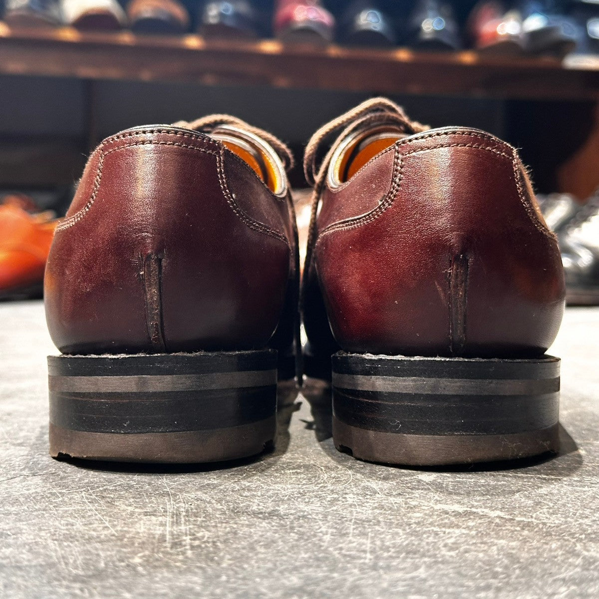 美品【J.M. WESTON】ジェイエムウエストン ゴルフ 641 Uチップ カーフ ブラウン サイズ5.5E 31ラスト