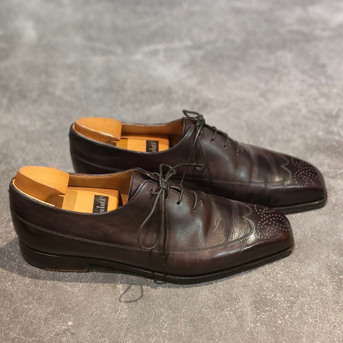 【Berluti】ベルルッティ  ウイングチップ カーフ ブラウンパティーヌ サイズUK7.5