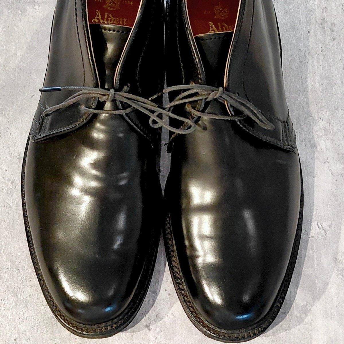 使用数回【ALDEN】オールデン 1359 チャッカブーツ コードバン ブラック サイズUS7.5D バリーラスト参考定価￥242,000-