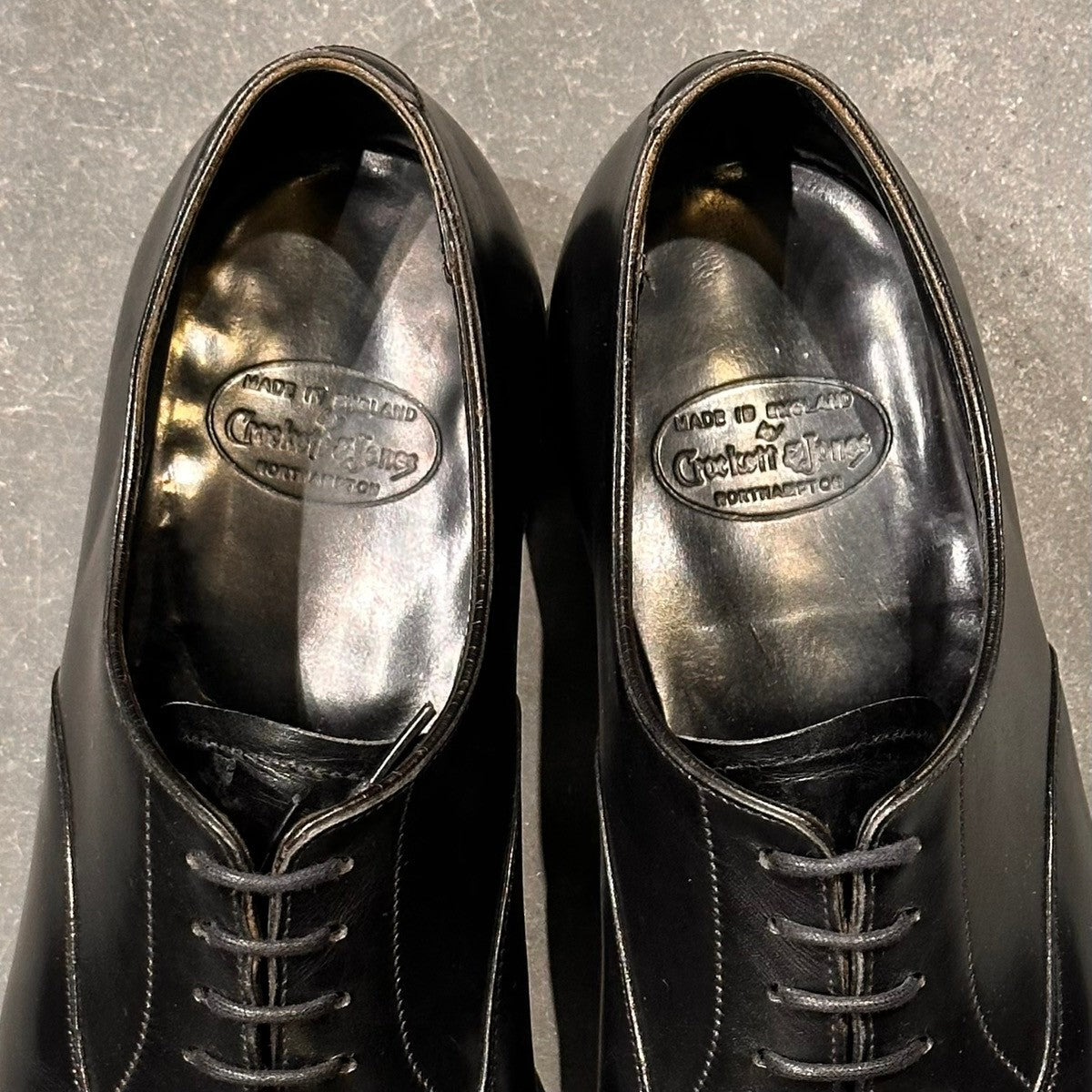 【CROCKETT&JONES】クロケット&ジョーンズ ストレートチップ オードリー カーフ ブラック サイズUK6D 337ラスト