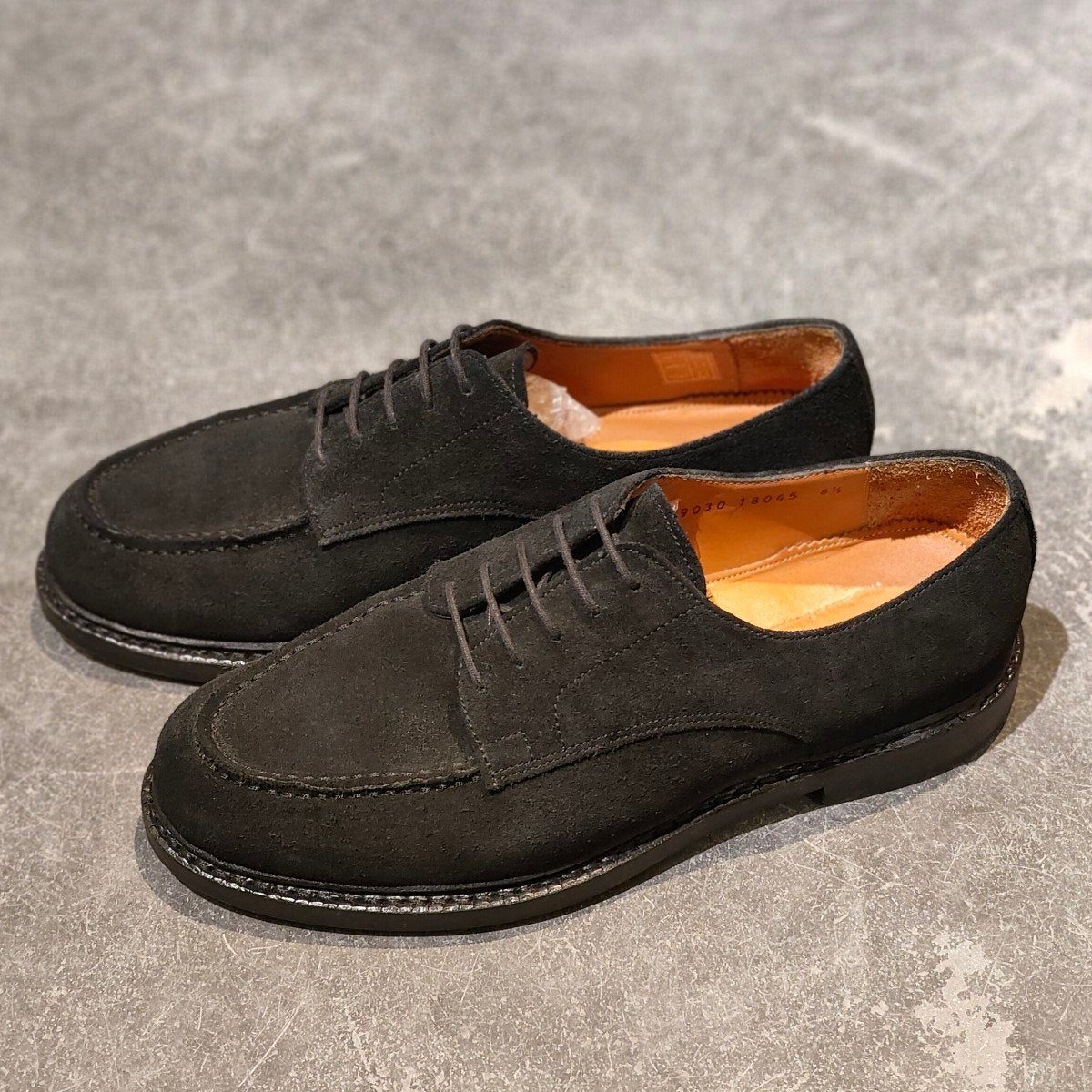 極美品【JALAN SRIWIJAYA】ジャランスリワヤ 99030 Uチップ スエード ブラック サイズUK6.5