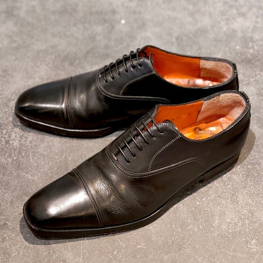 【Santoni】サントーニ 9096 ストレートチップ カーフ ブラック サイズUK6.5