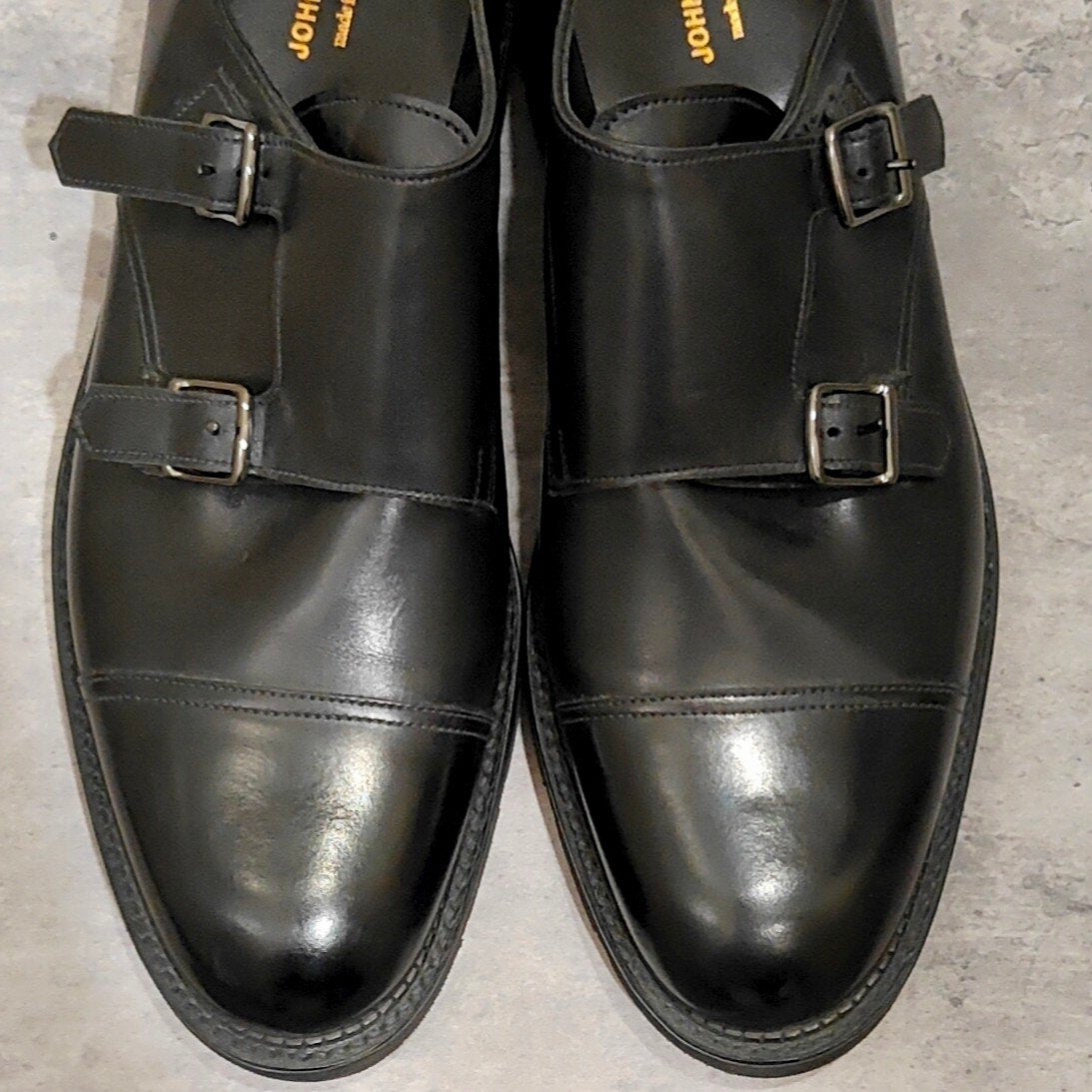 未使用品【JOHN LOBB】ジョンロブ ウィリアム ダブルモンク カーフ ブラック サイズUK7.5