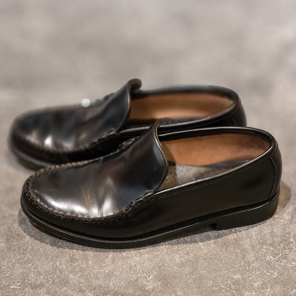 極美品【G.H.Bass&Co. 】 ジーエイチバス BA10305 ヴァンプ ローファー ブラック サイズ US6.5