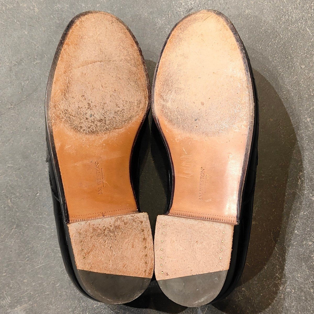 希少 使用数回【J.M.WESTON】ジェイエムウエストン 180 シグニチャーローファー アリゲーター ブラック サイズUK7E 41ラスト 参考定価 ￥825,000-