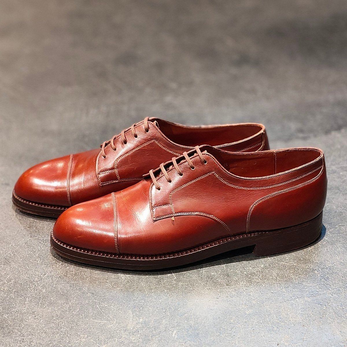 超希少 極美品 【J.M.WESTON】ジェイエムウエストン 60年代？ ストレートチップ ダービー カーフ ブラウン サイズ UK6C