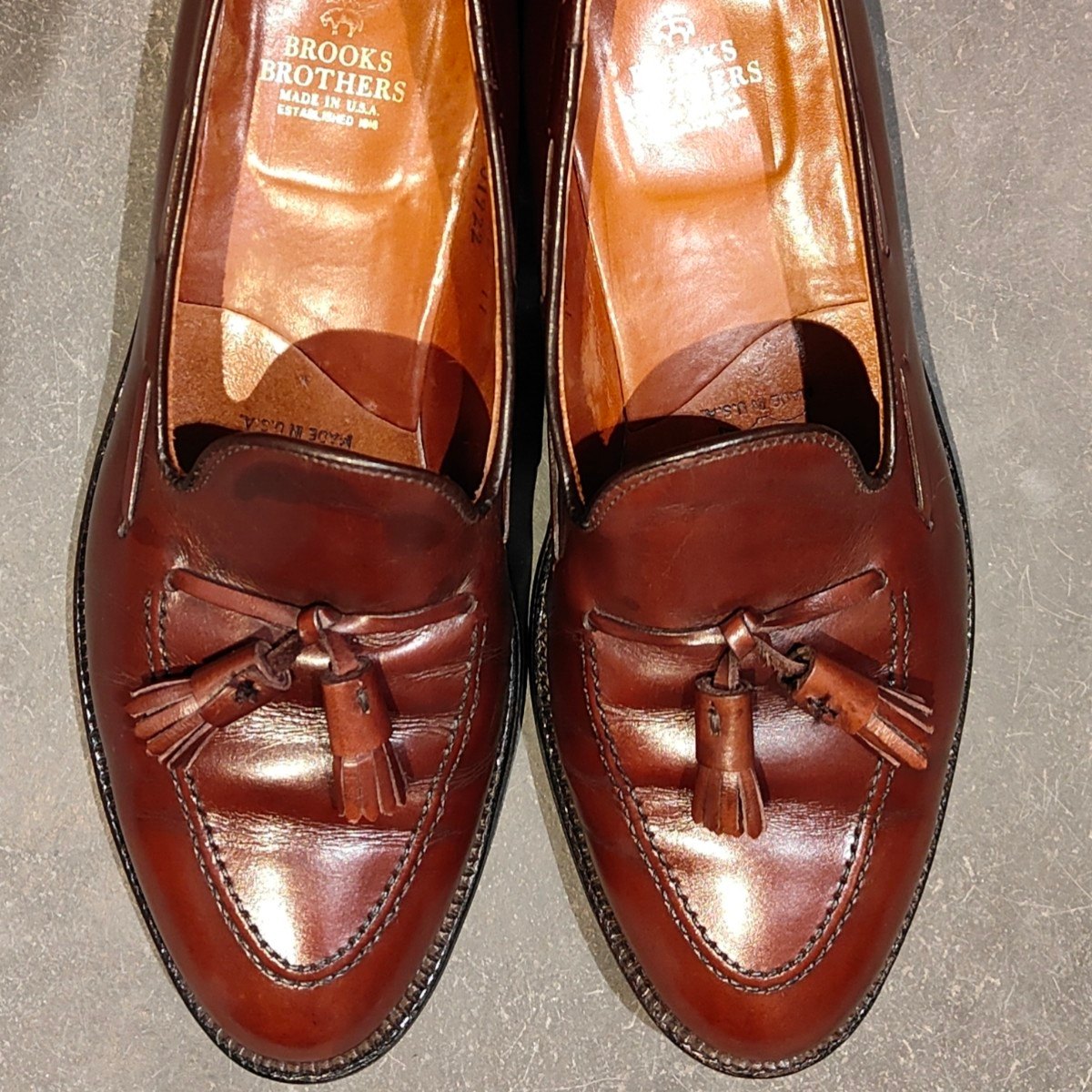 希少 美品【ALDEN】オールデン 01922 ブルックスブラザーズ タッセルローファ カーフ ブラウン サイズUS9.5D アバディーンラスト