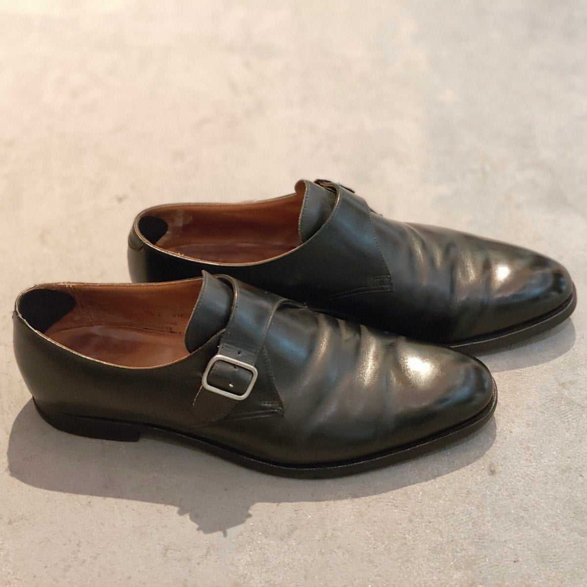 【CROCKETT&JONES】クロケット&ジョーンズ マルバーン シングルモンク カーフ ブラック サイズUK8.5E 341ラスト